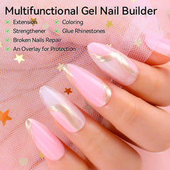Makartt poly nail gel kit white shade for crisp overlays