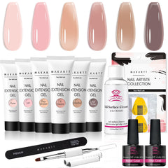 Makartt poly nail gel kit showcases a complete at-home gel system for durable extensions.