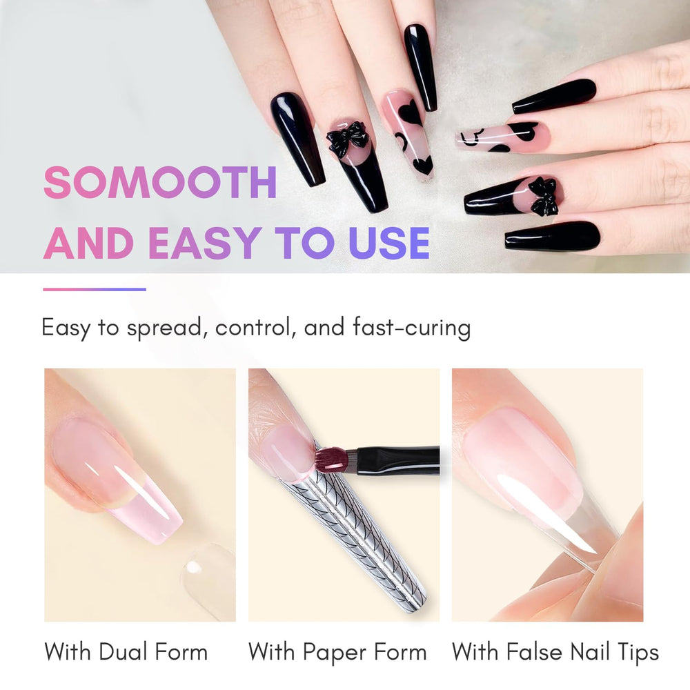 Makartt poly nail gel set packaging with two large color tubes.