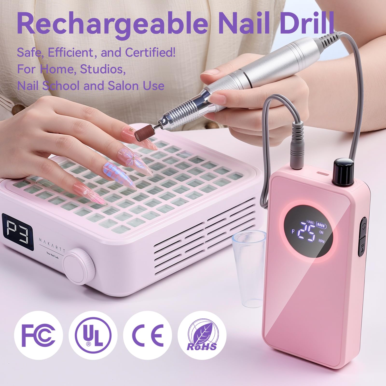 Makartt kit with six bits and sanding bands for shaping and removal