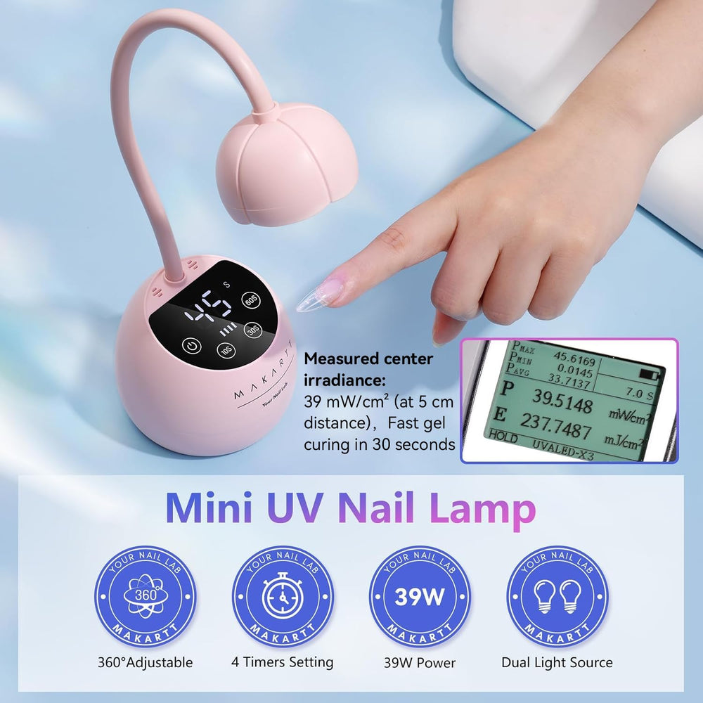 Makartt rechargeable nail lamp with 1500mAh battery for multiple uses