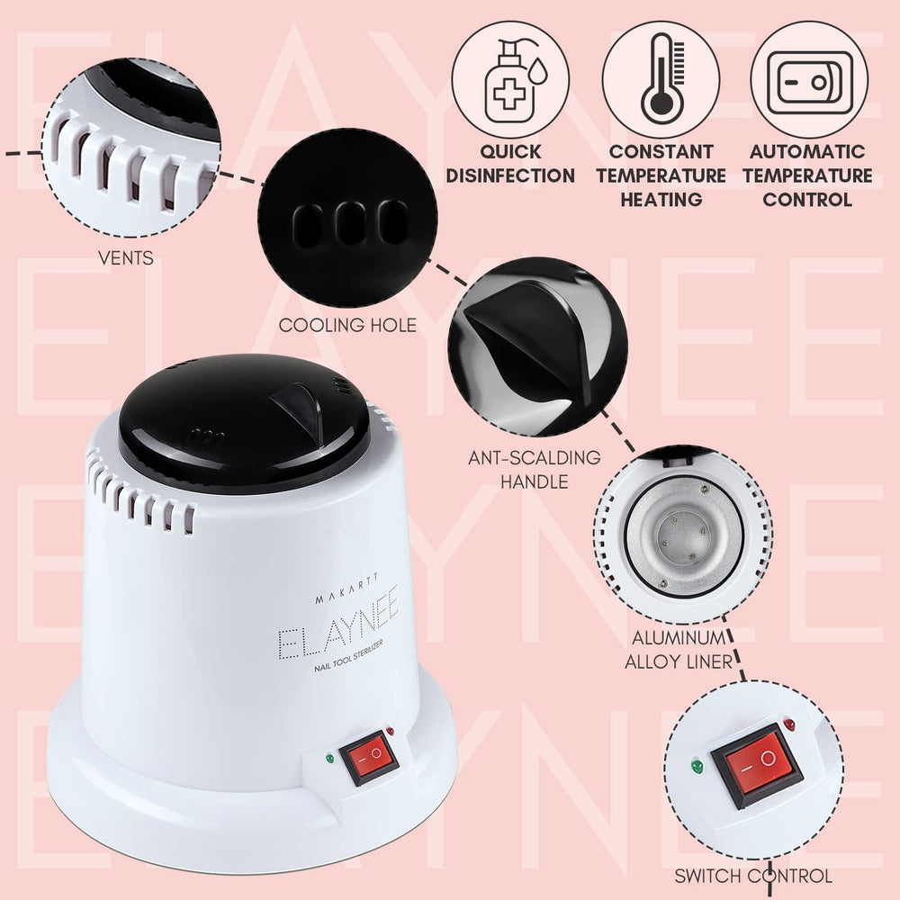 Makartt professional salon and home use sterilizer on busy workstation