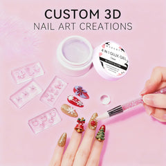 Makartt silicone molds heart-pattern add dimensional accents to nail art.