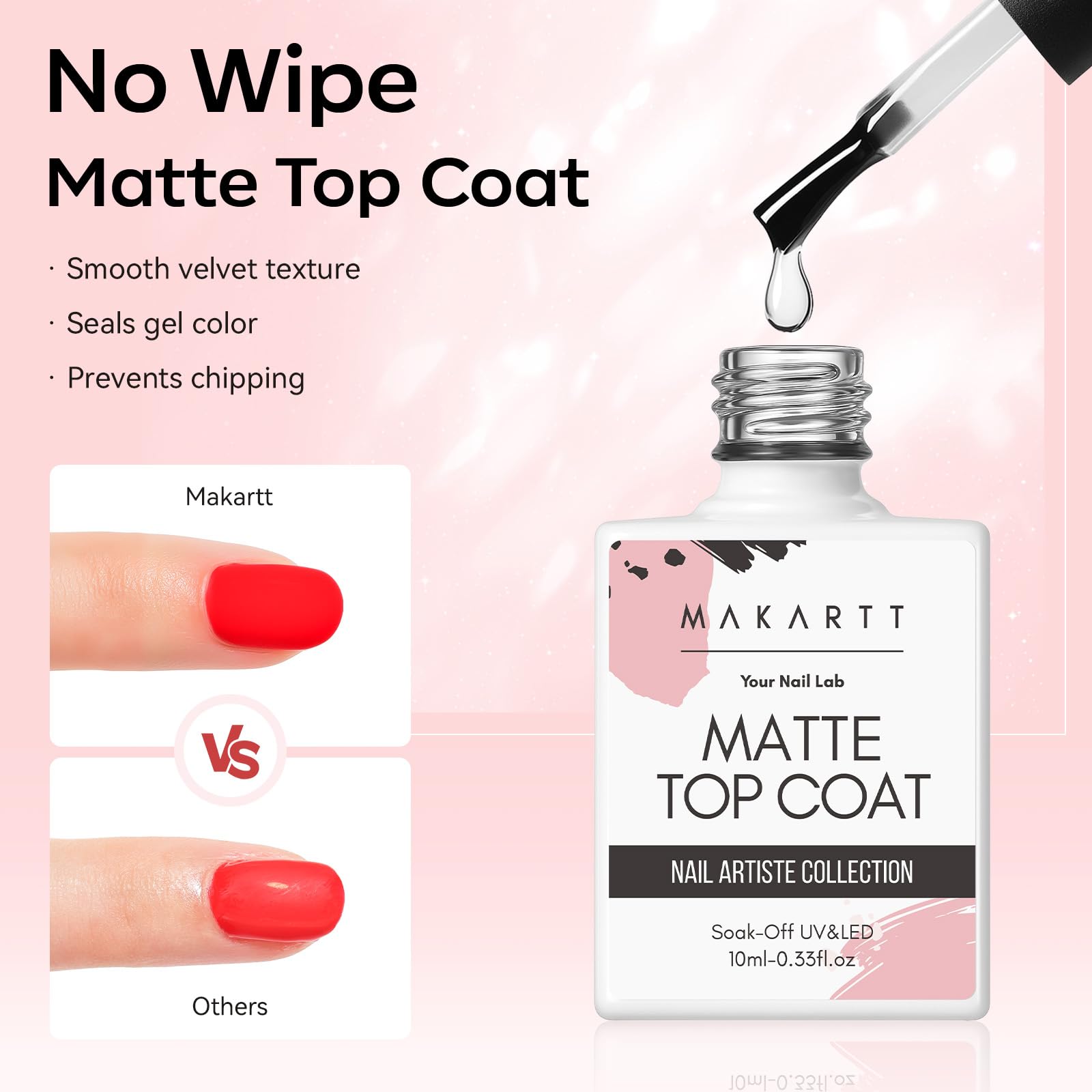 Makartt Soak-off removal enables easy color changes without damage.