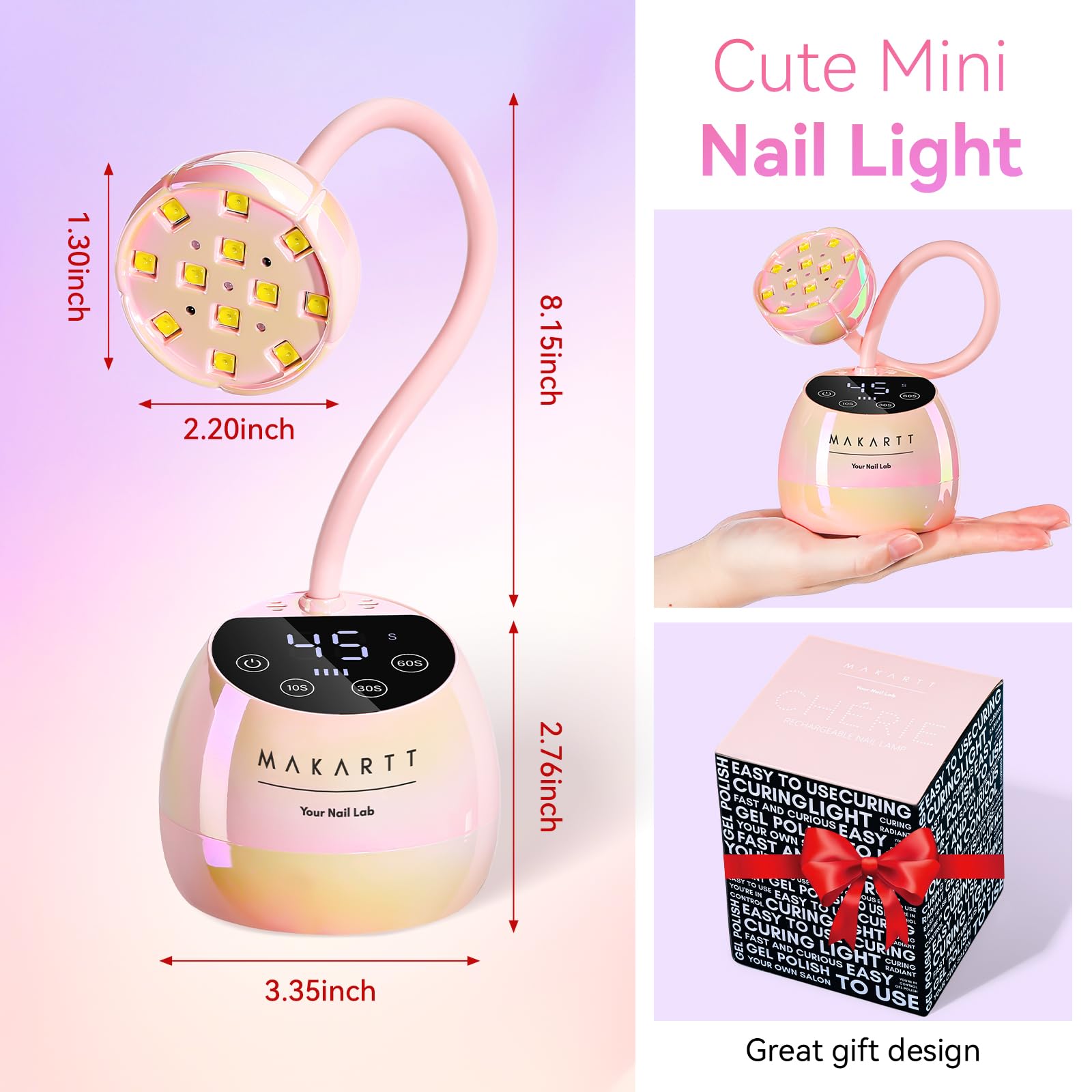 Makartt glazed pink design adds chic salon vibe to your setup.