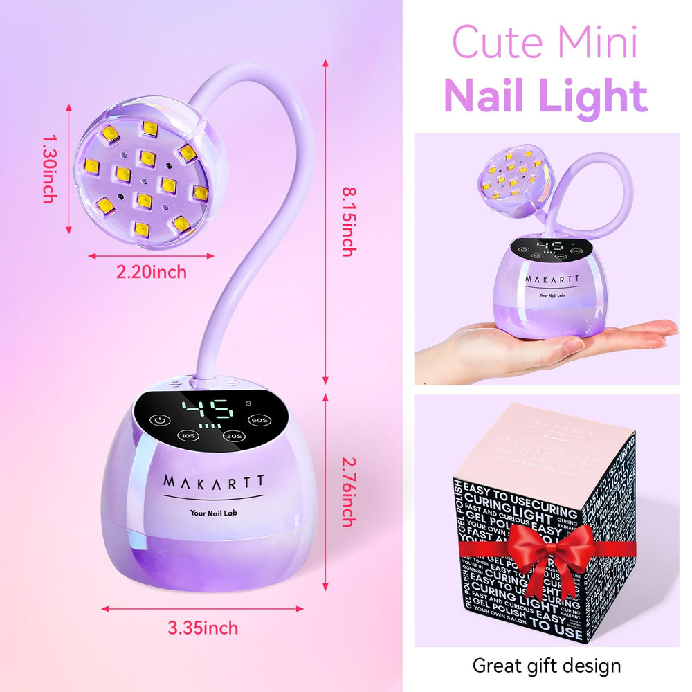 Makartt UV LED Nail Lamp glazed-purple finish adds stylish appeal.