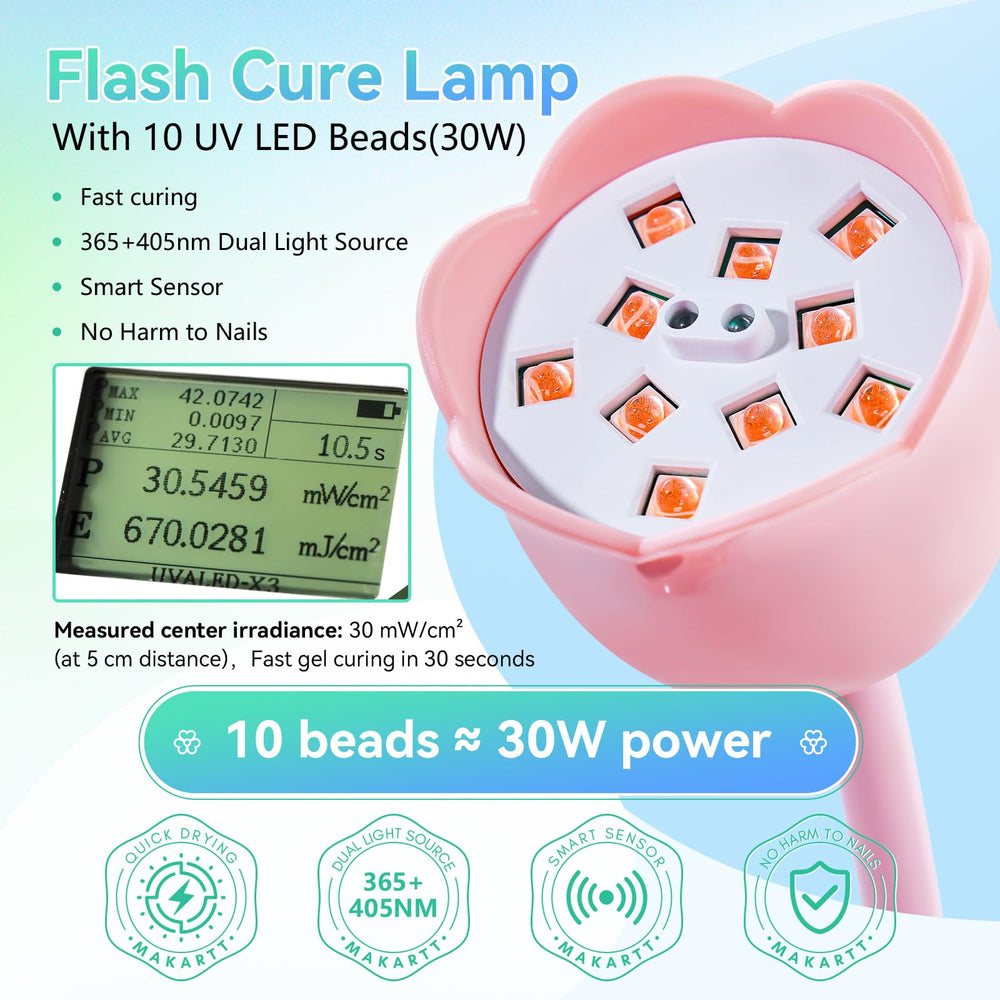 Makartt UV Nail Lamp with 4 timer settings for different gels and styles.
