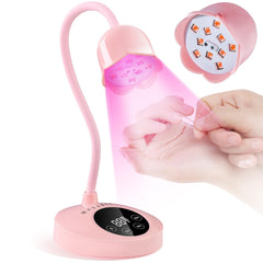 Makartt UV Nail Lamp with flower design front view enables quick gel curing at home.