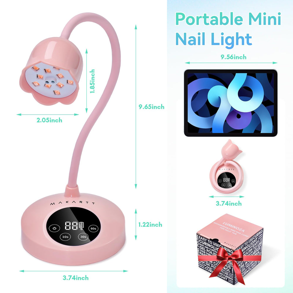 Makartt UV Nail Lamp in-use DIY manicure scene shows quick curing with gel polish.
