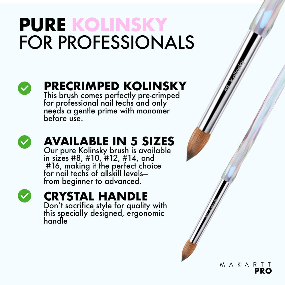 MakarttPro Kolinsky brush in studio setup supports consistent acrylic application