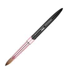 MakarttPro Kolinsky Brush #10 closeup showing precise acrylic bead control for professionals.