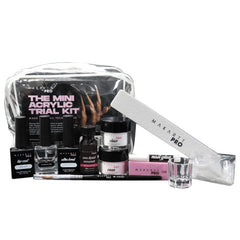 MakarttPro mini acrylic nail kit pink and clear powders for smooth beginner-friendly practice.