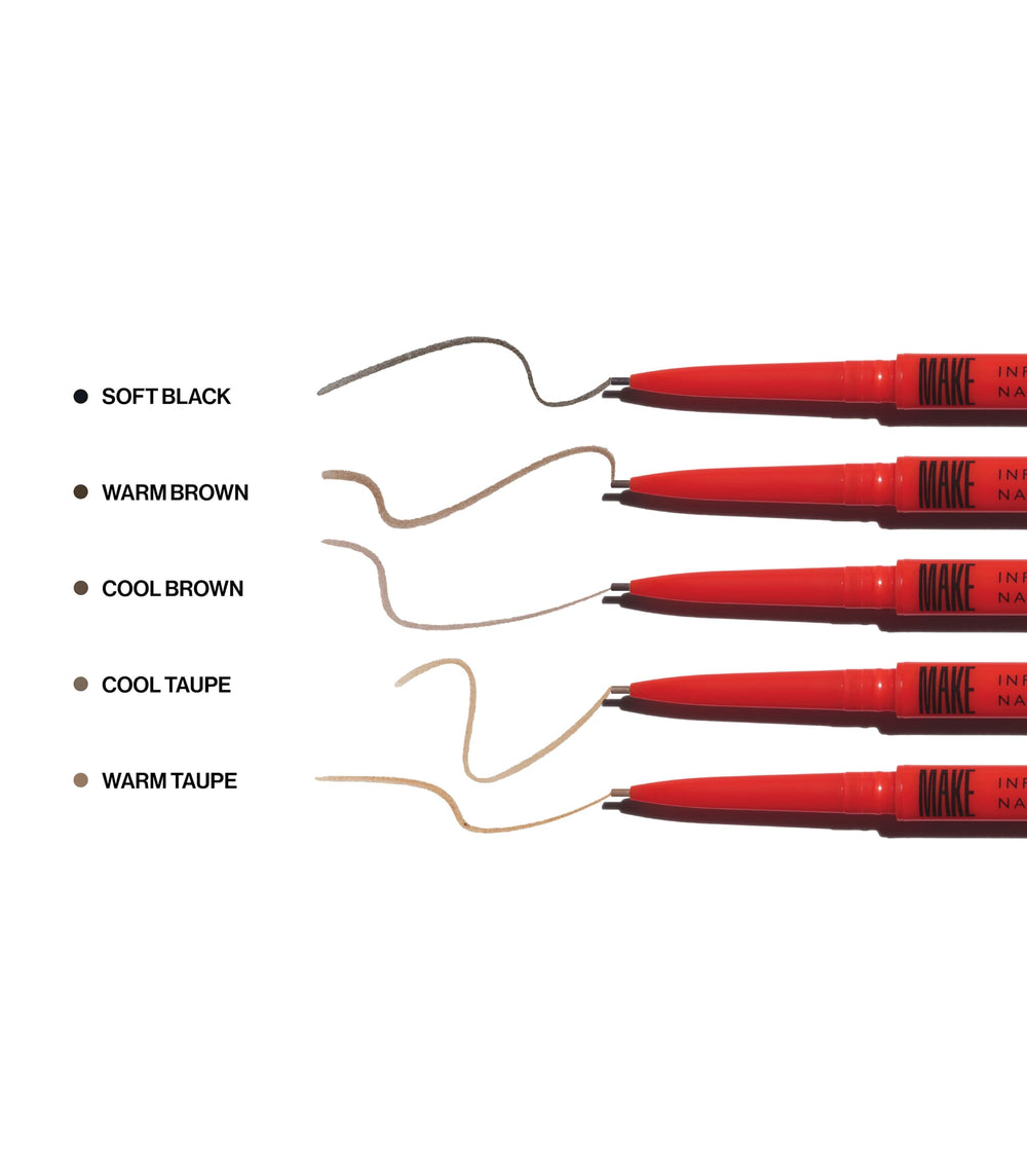 MAKE Beauty Nano Brow pencil creates precise, realistic brow hairlines