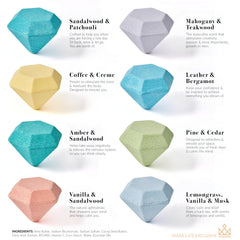 Make Life Exclusive bath bombs men diamond-8pack arranged display highlights masculine scent profile