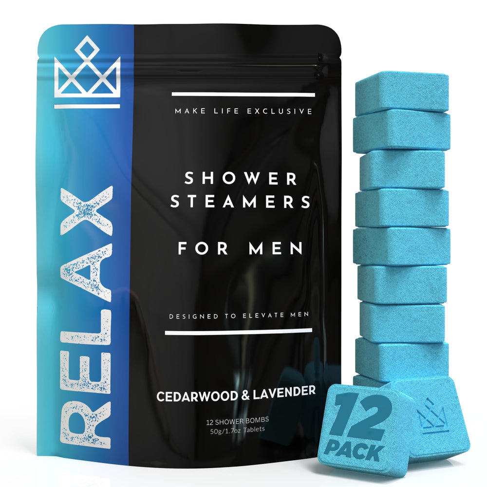 Make Life Exclusive cedarwood lavender shower-steamer pack for a calming spa-like start.