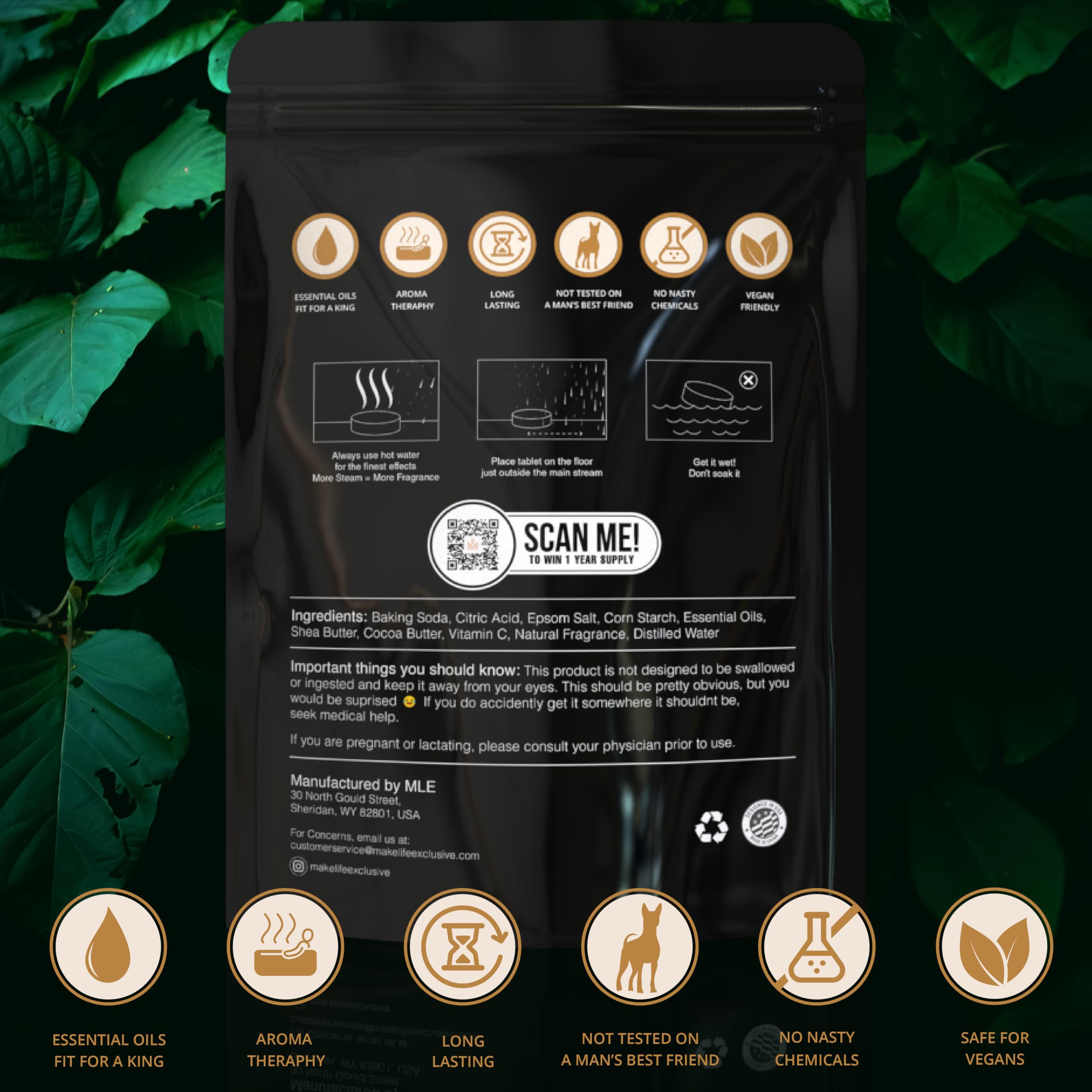 Make Life Exclusive men's gift-pack shower-steamer evokes rugged comfort for celebrations.