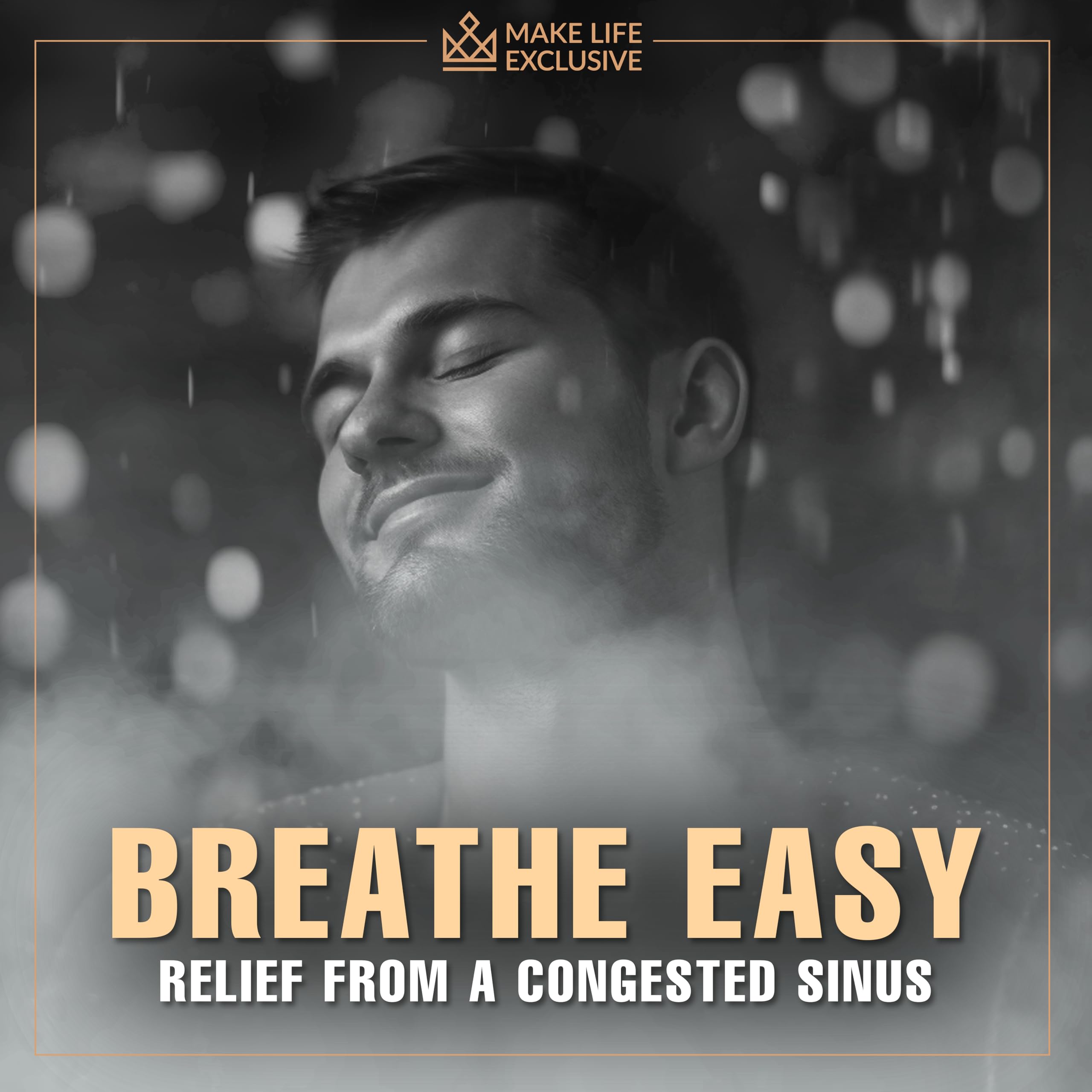 Make Life Exclusive shower steamer men organic bombs image conveys spa-like at-home experience after long days.