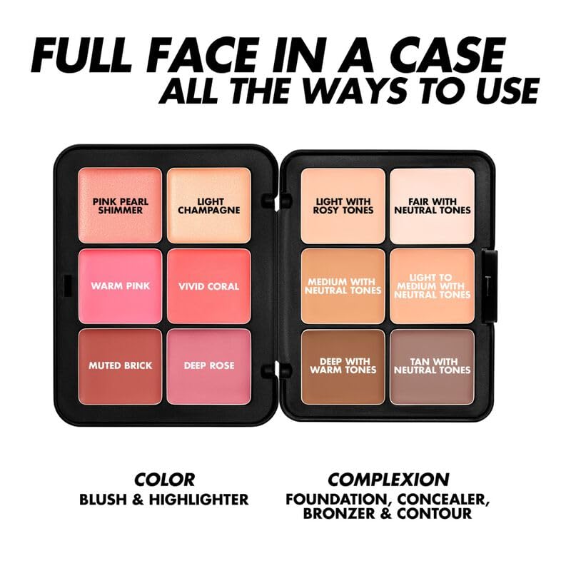 Make Up For Ever HD Skin Face Essentials Palette Harmony 1 foundation section supports quick sculpting.