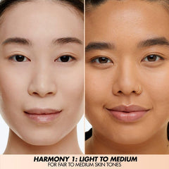 Make Up For Ever HD Skin Face Essentials Palette Harmony 1 compact design accommodates on-the-go touch-ups.