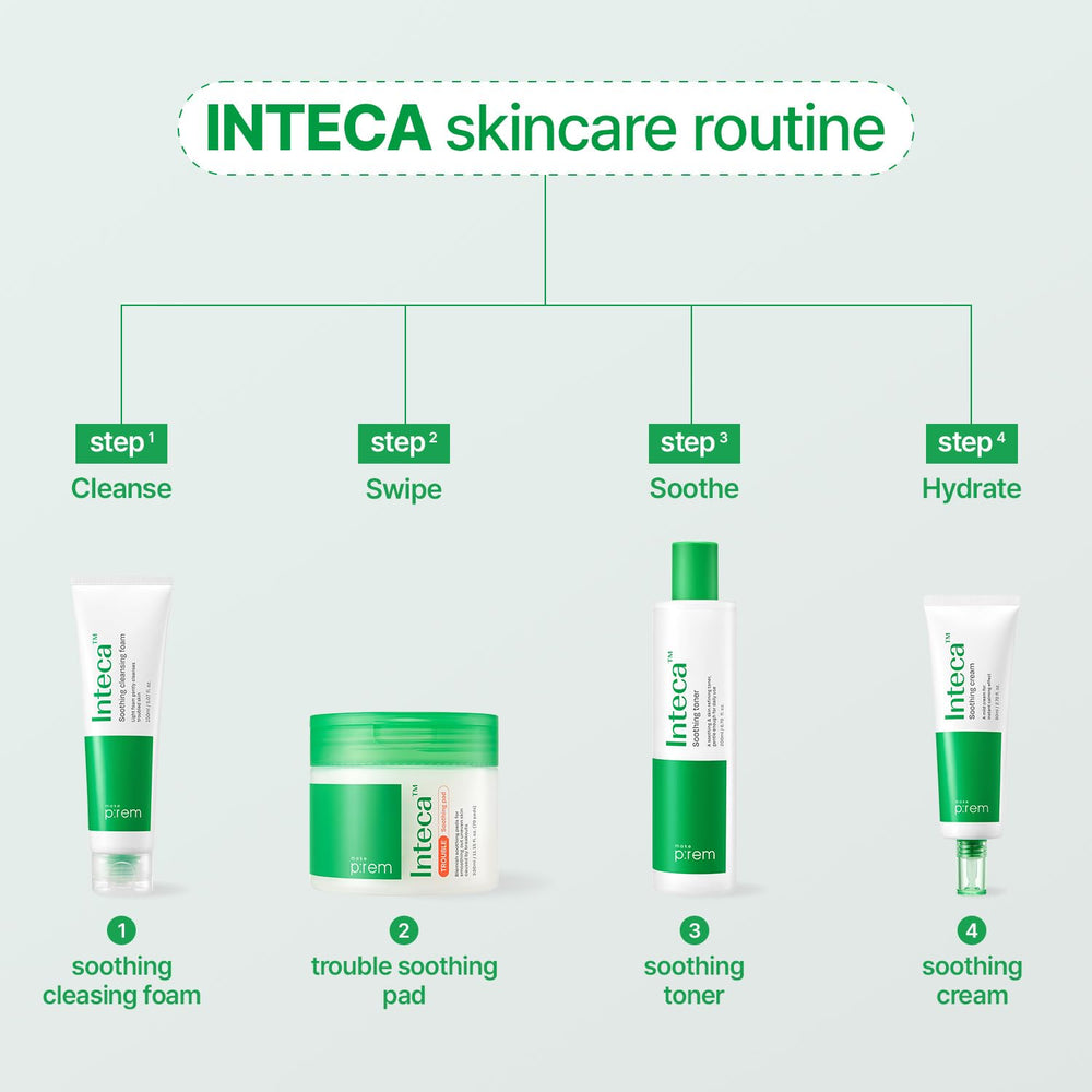 MAKEP:REM INTECA Soothing Cream matte finish surface suggesting non-irritating hydration.