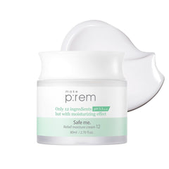 makep-rem Safe Me Relief Moisture Cream bottle demonstrates lightweight daily hydration