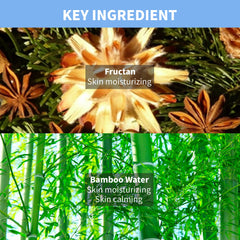 MAKEPREM Defense Me sun fluid close-up highlights light, non-sticky texture for sensitive skin.