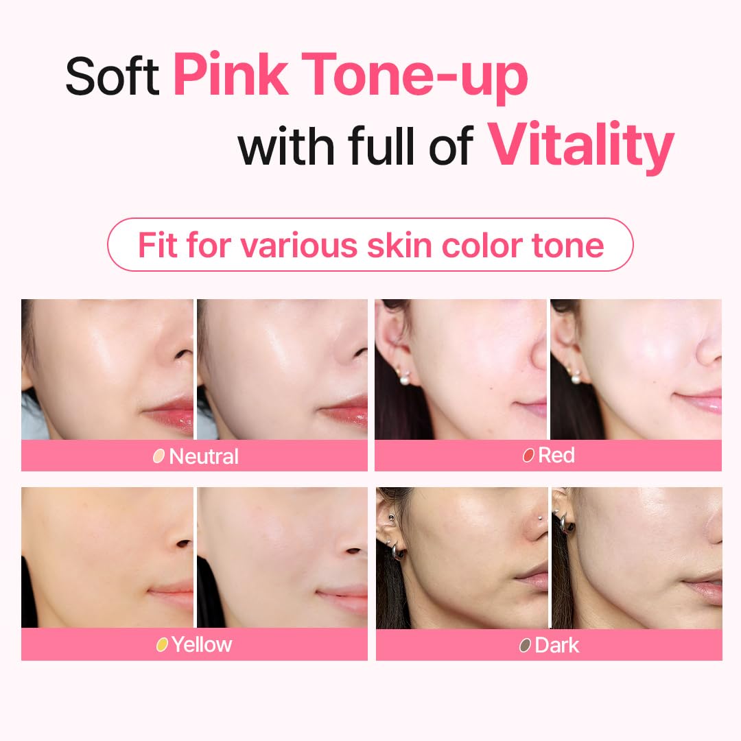 Makeprem Mineral Sunscreen swatches on skin highlight pink tint and even coverage.
