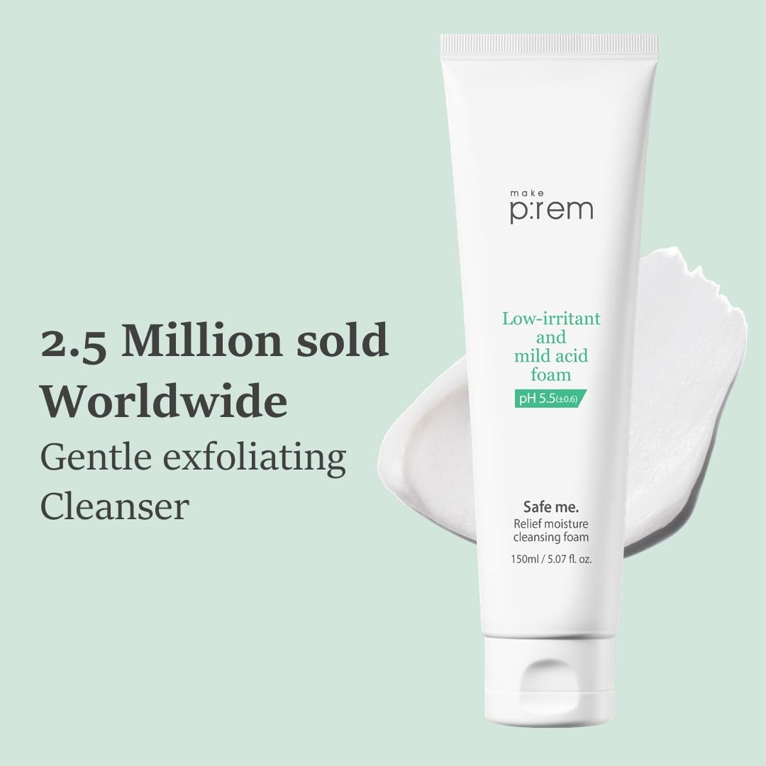 MAKEP:REM Safe Me. Micro-bubble foam provides soft yet effective impurity removal.