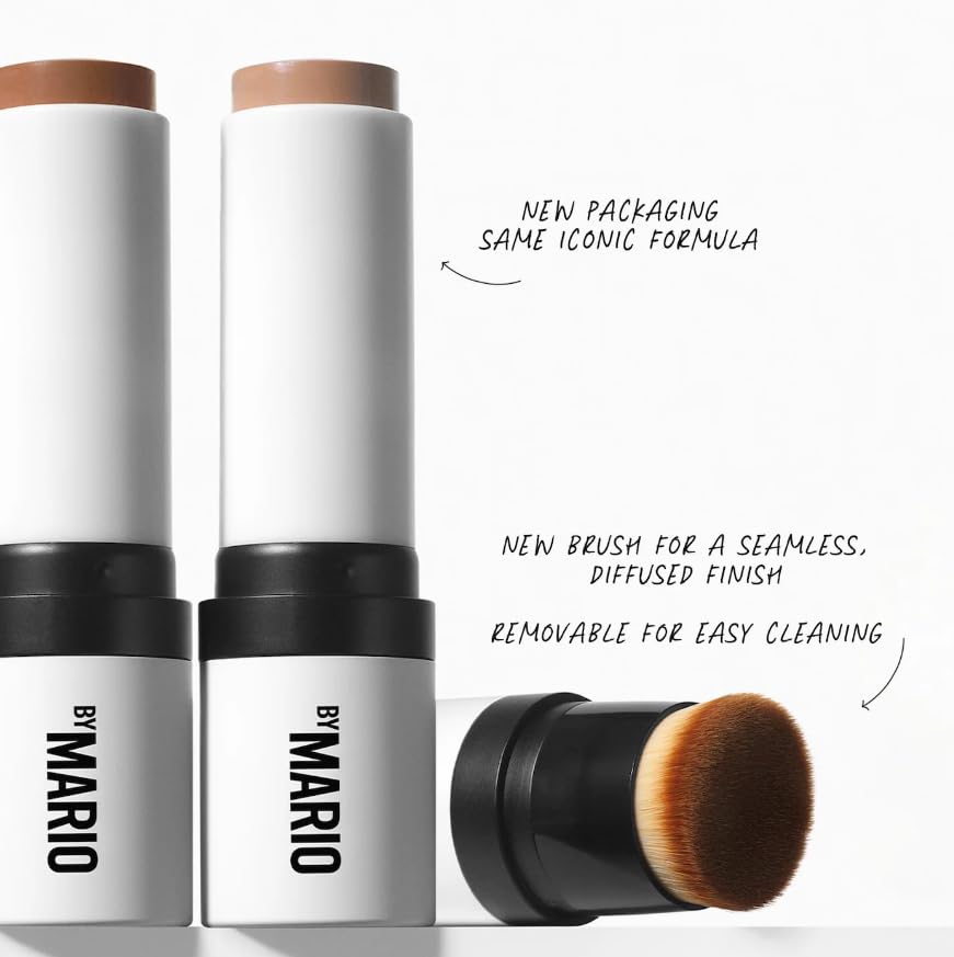 Makeup by Mario SoftSculpt Light on-face swatch demonstrates natural warmth and lift