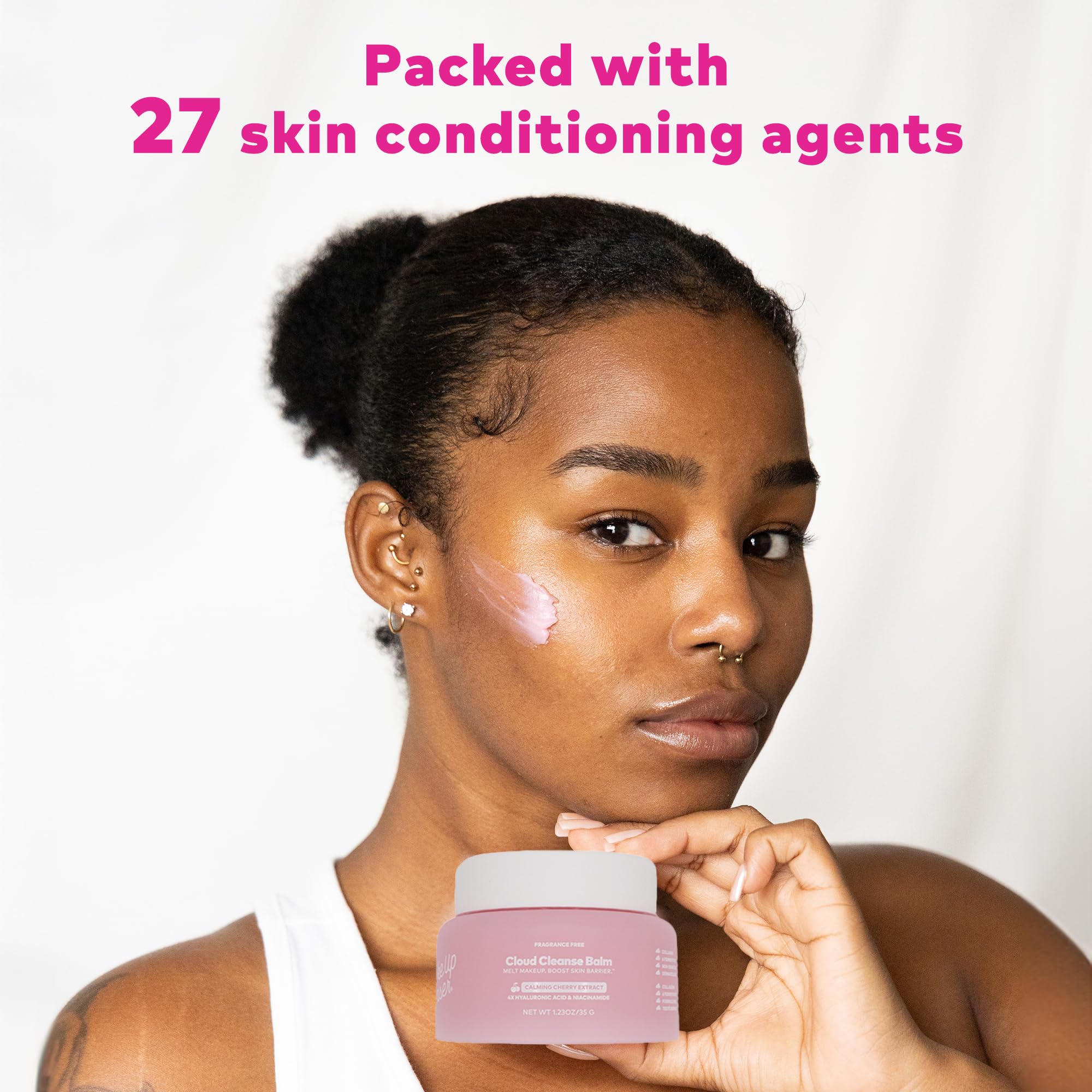 MakeUp Eraser Cloud Cleanse Balm soluble collagen penetration for plump, refreshed skin.