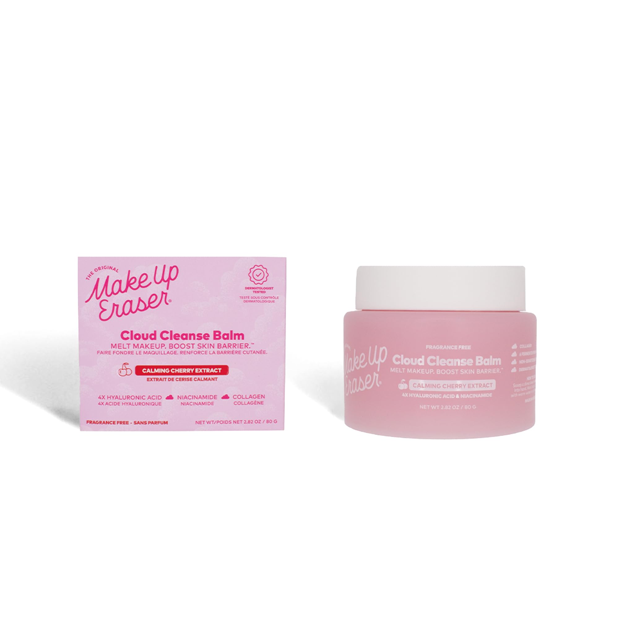 MakeUp Eraser Cloud Cleanse Balm texture swatch demonstrates melting oil action for waterproof makeup