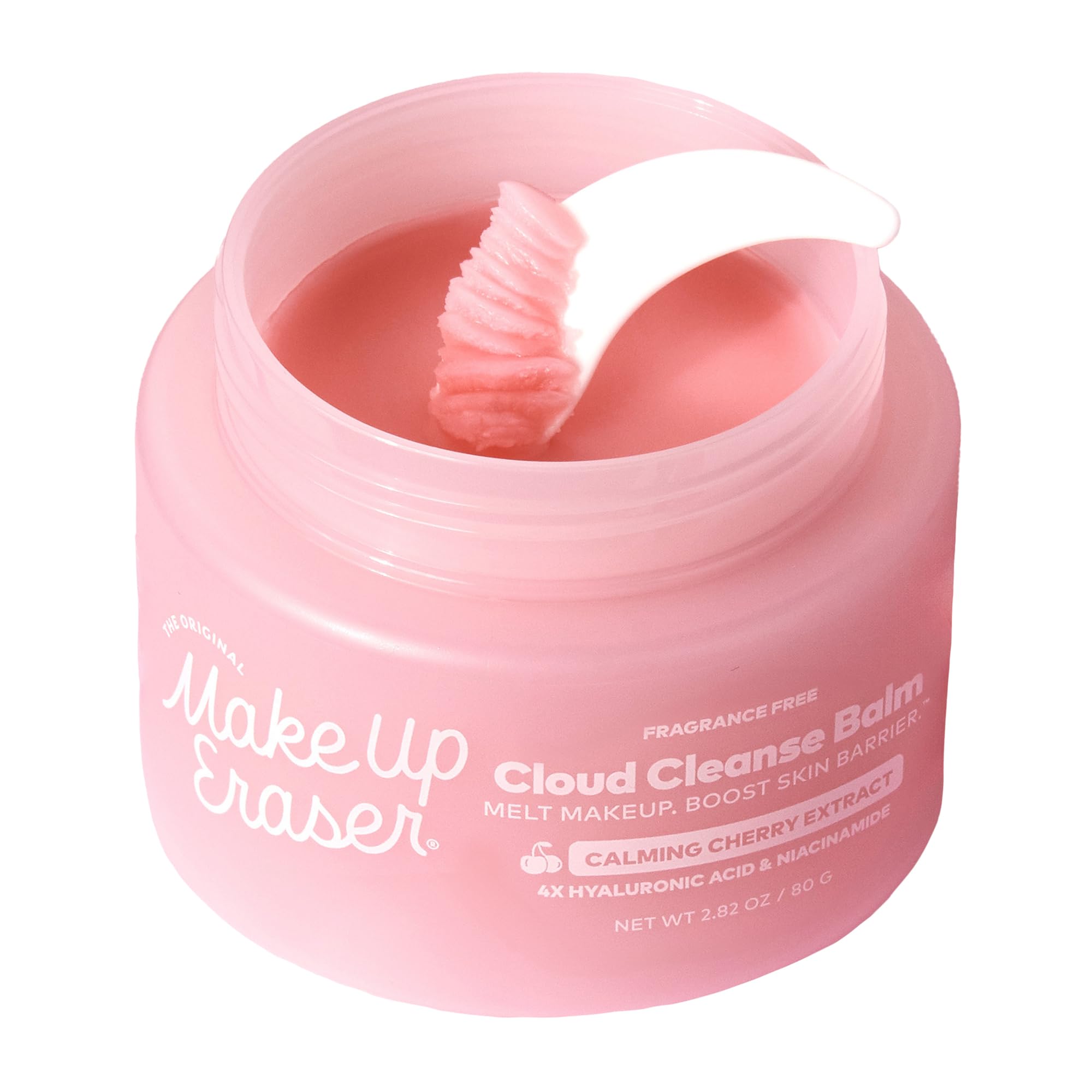 MakeUp Eraser Cloud Cleanse Balm tub closeup highlights gentle makeup removal
