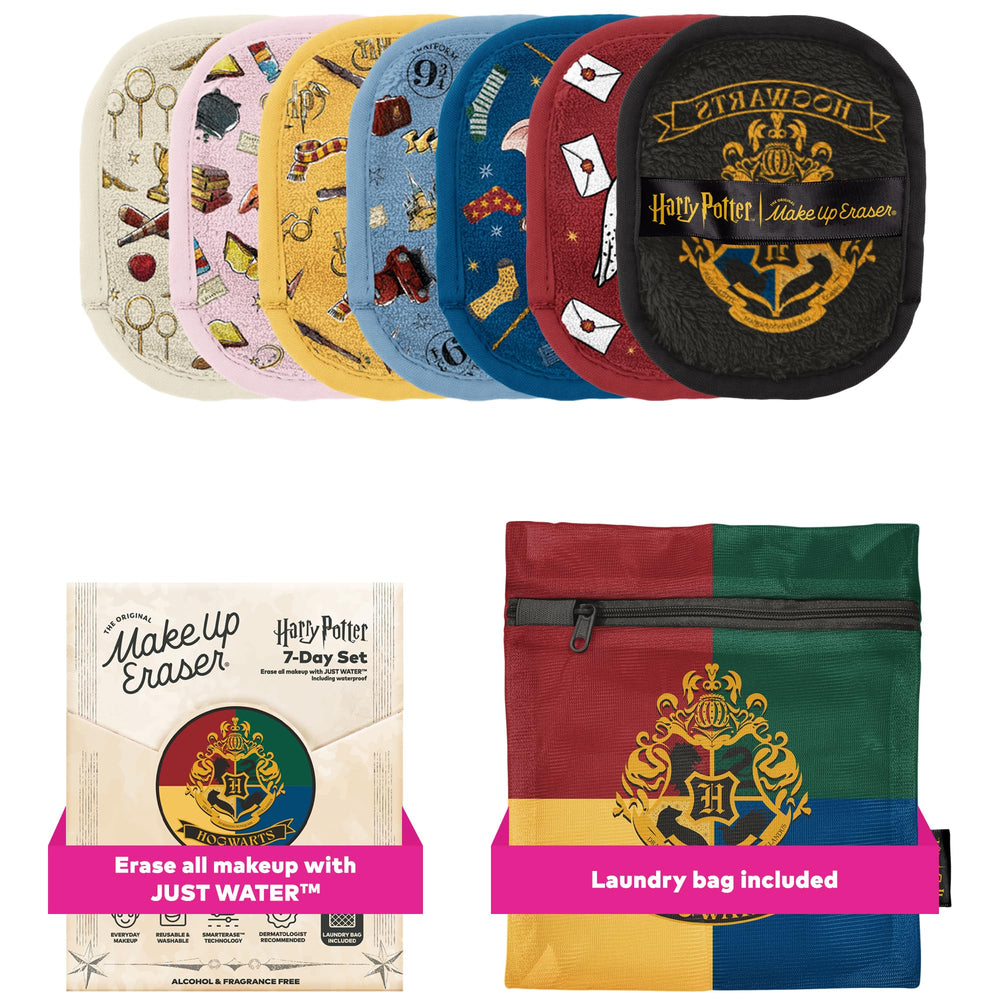 MakeUp Eraser Harry Potter 7-Day Set packaging with seven cloths for easy makeup removal