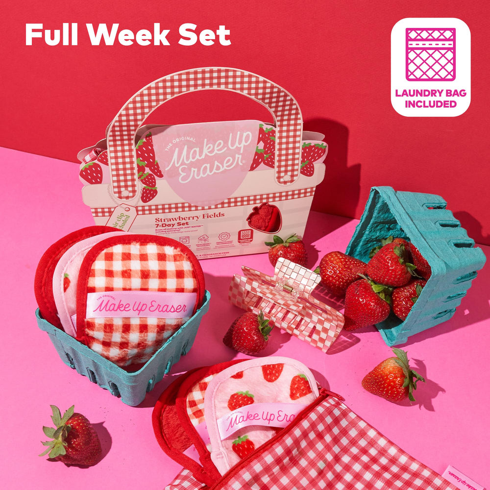 MakeUp Eraser laundry bag included highlights easy post-use care and organization.
