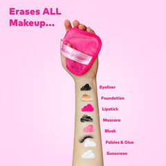MakeUp Eraser long-fiber exfoliation side shown for skin polishing and renewal.