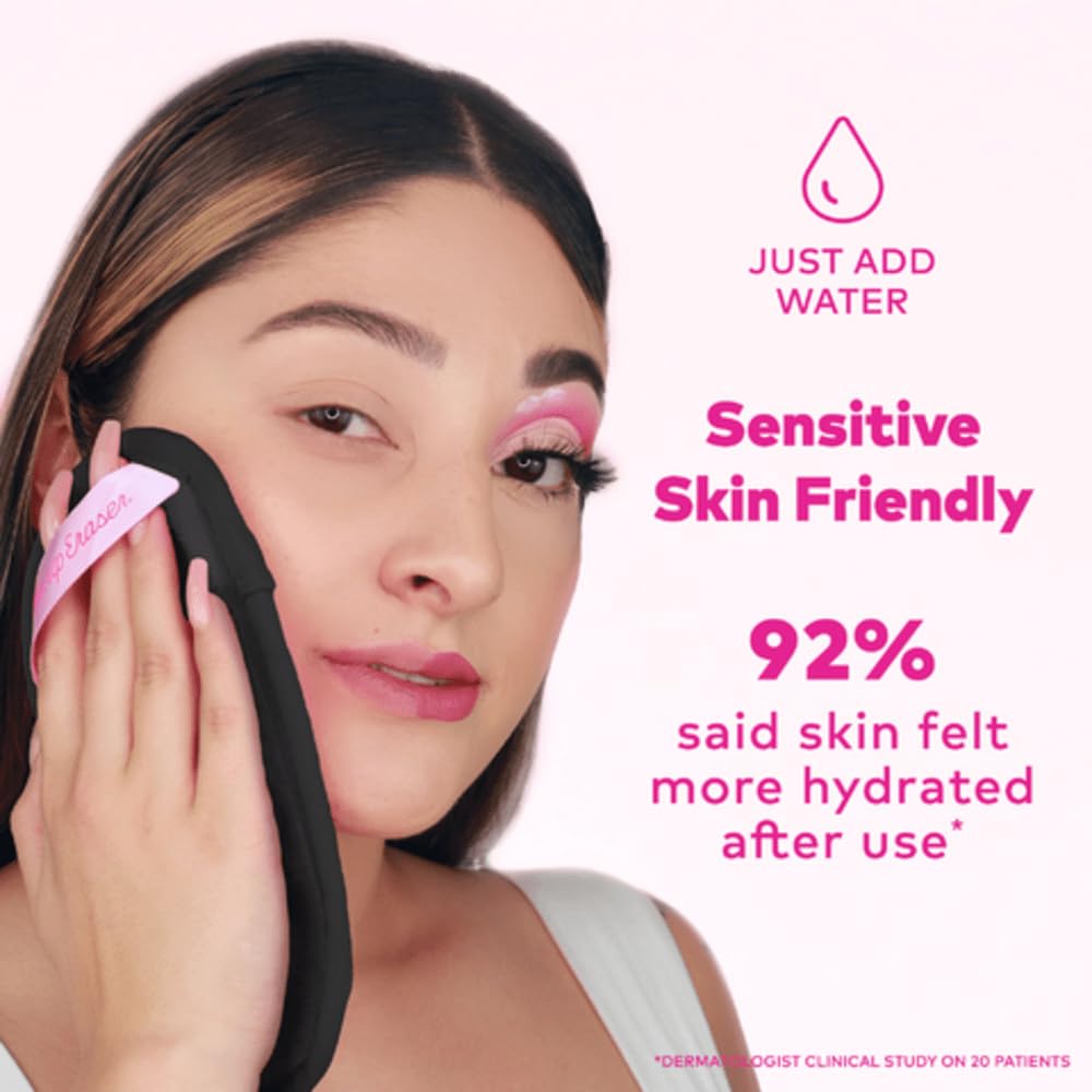 MakeUp Eraser Mini PRO in chic black shows stylish skincare on the vanity.