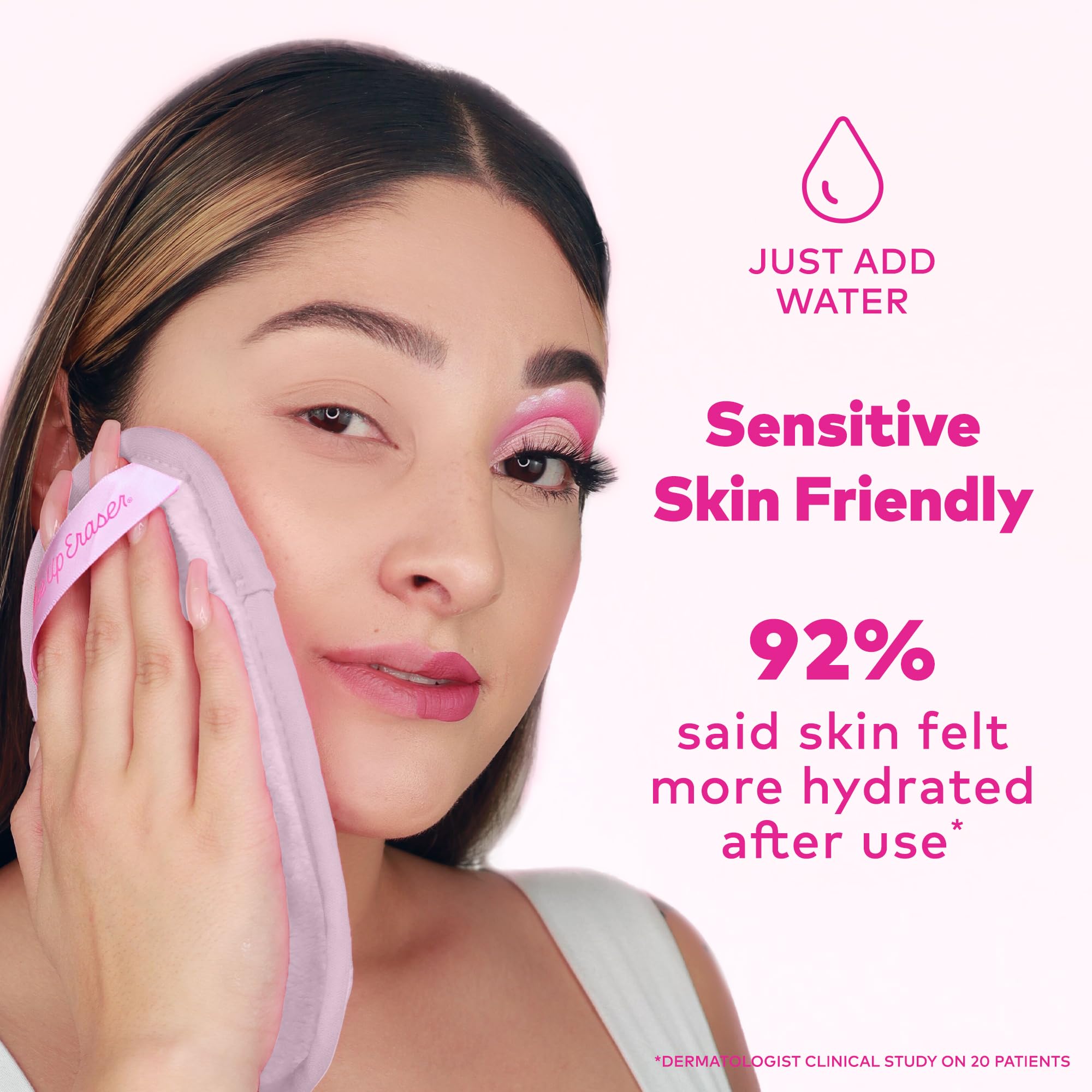 MakeUp Eraser Mini PRO handles heavy makeup removal with ease.