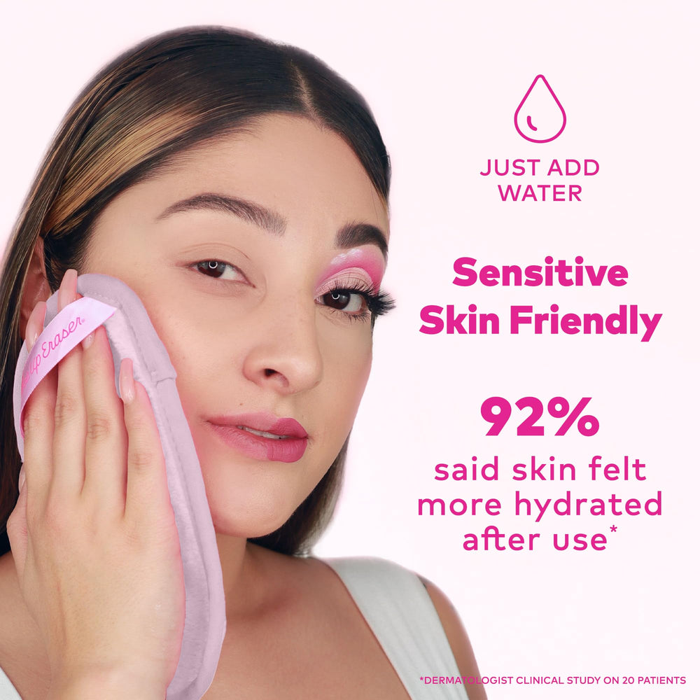 MakeUp Eraser Mini PRO handles heavy makeup removal with ease.