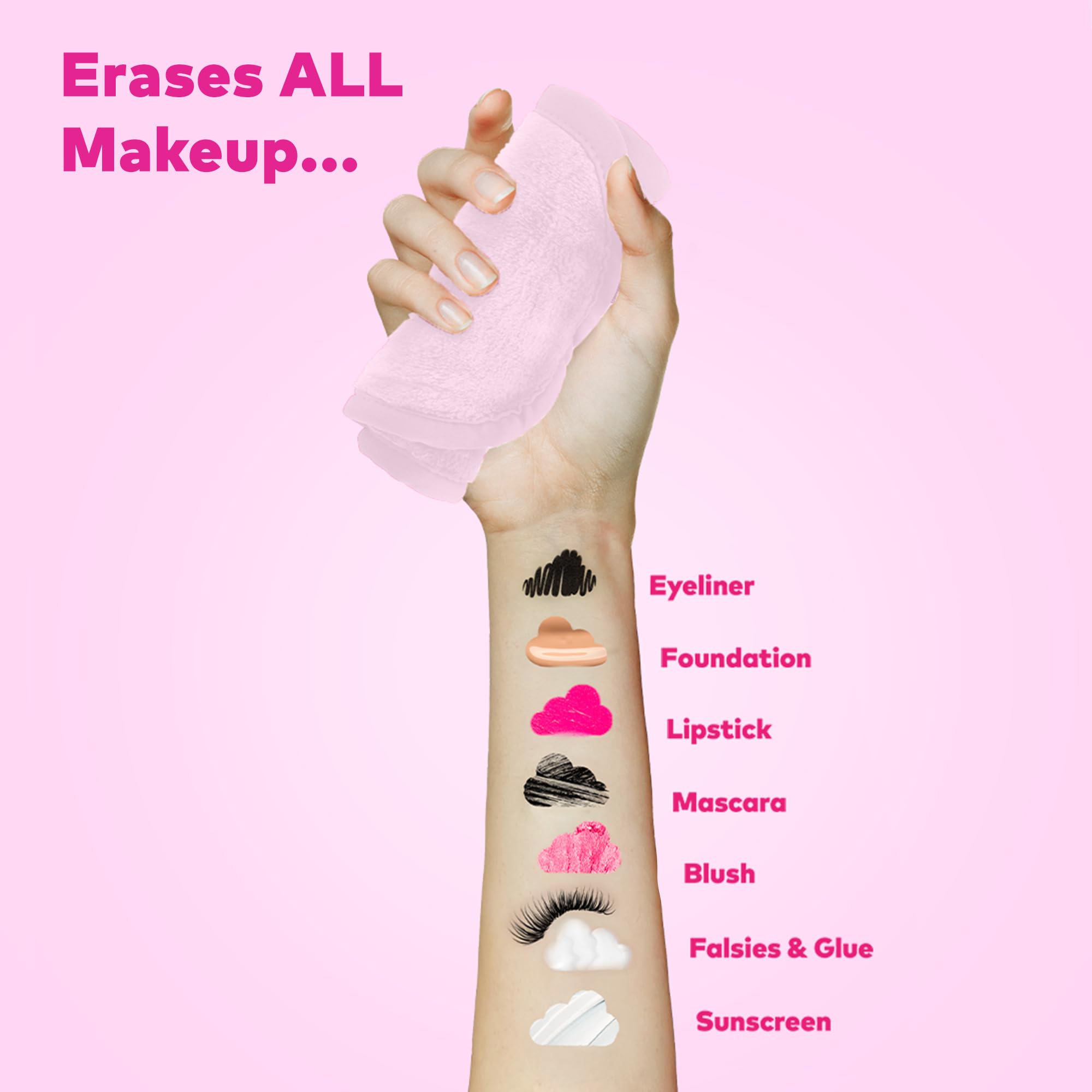 MakeUp Eraser Mini PRO is reusable and machine washable for ongoing use.