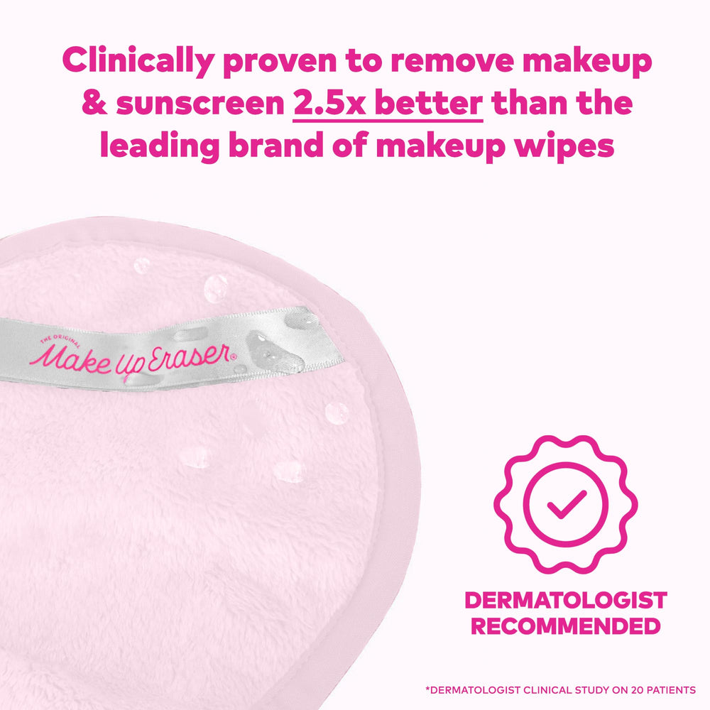 MakeUp Eraser Mini PRO two-sided design for makeup removal and skin exfoliation.