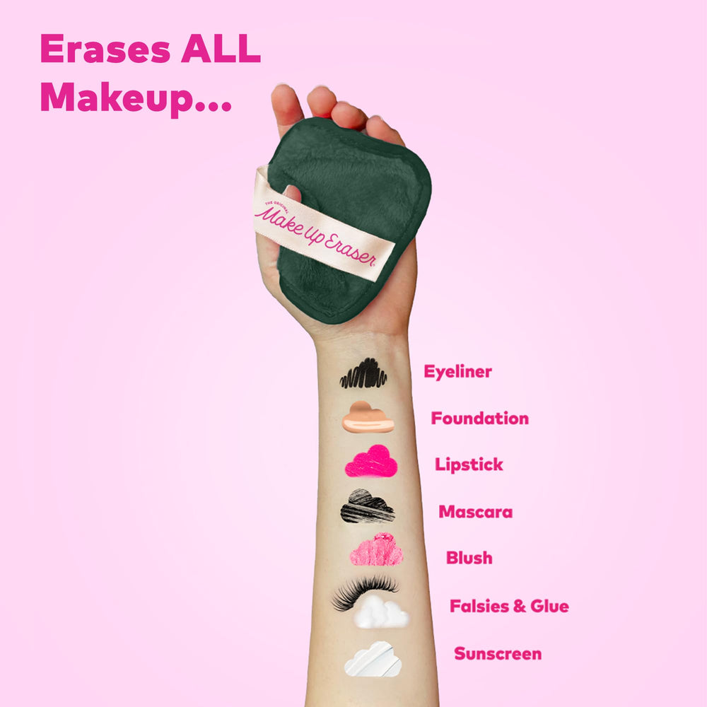 MakeUp Eraser no-alcohol, fragrance-free formula suits sensitive skin for daily cleansing.