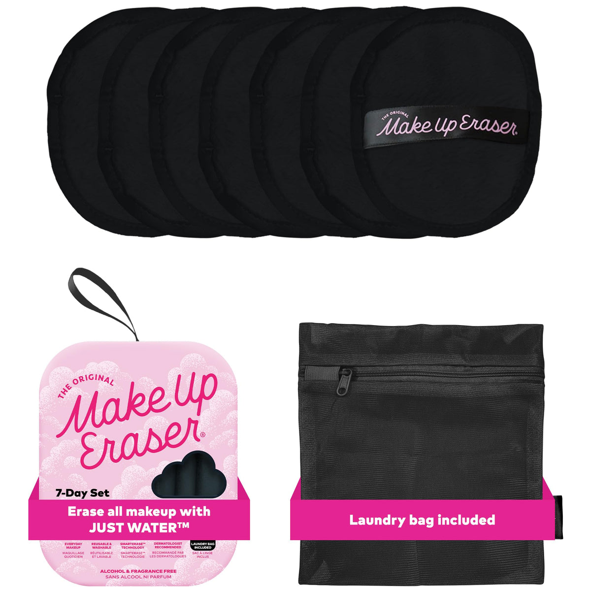 MakeUp Eraser Original 7-Day Set Box shows convenient all-in-one kit for clean makeup removal.