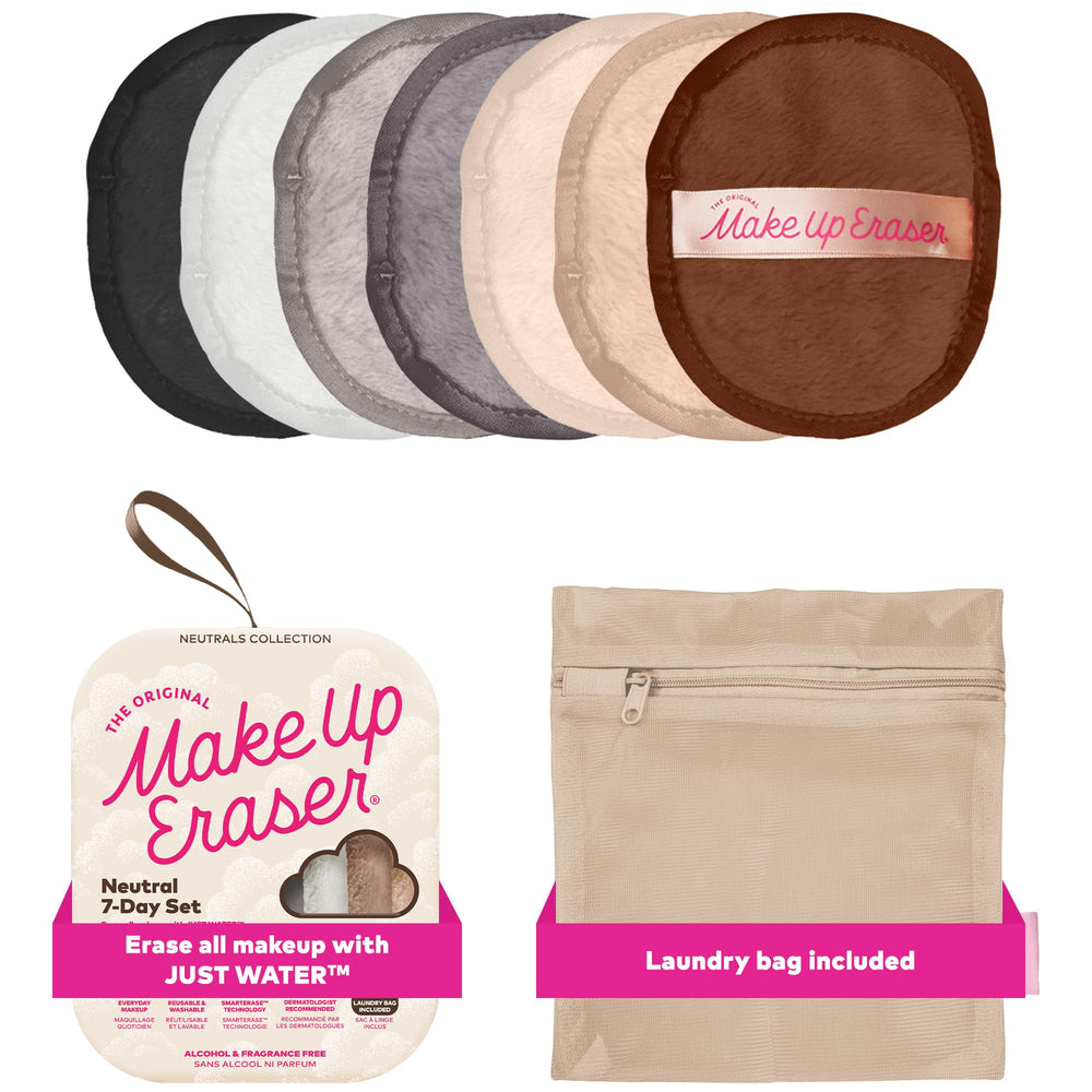 MakeUp Eraser Original 7-Day Set packaging shows portable, ready-to-use makeup removal kit