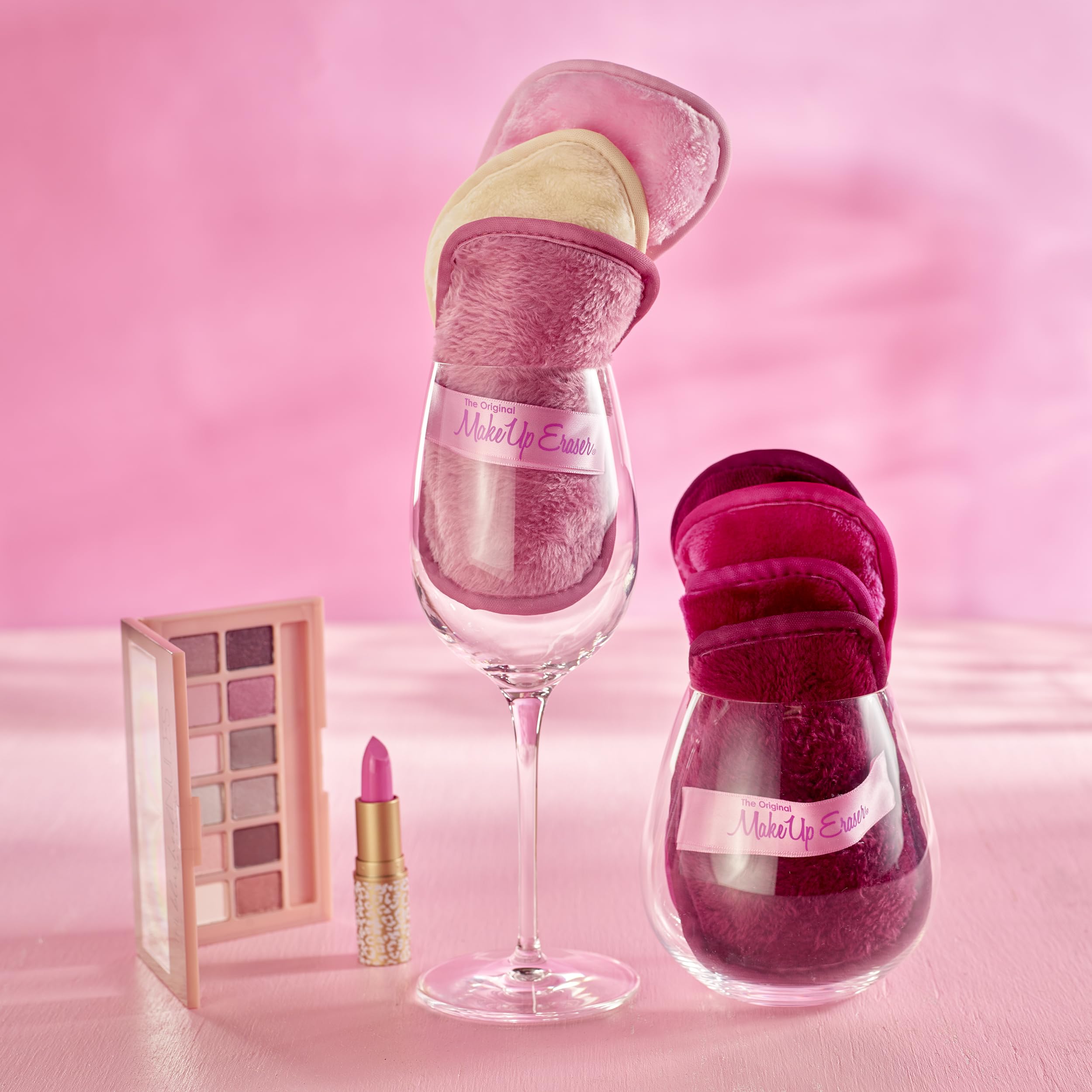 MakeUp Eraser Original 7-Day Set reusable cloth being washed to emphasize sustainability.