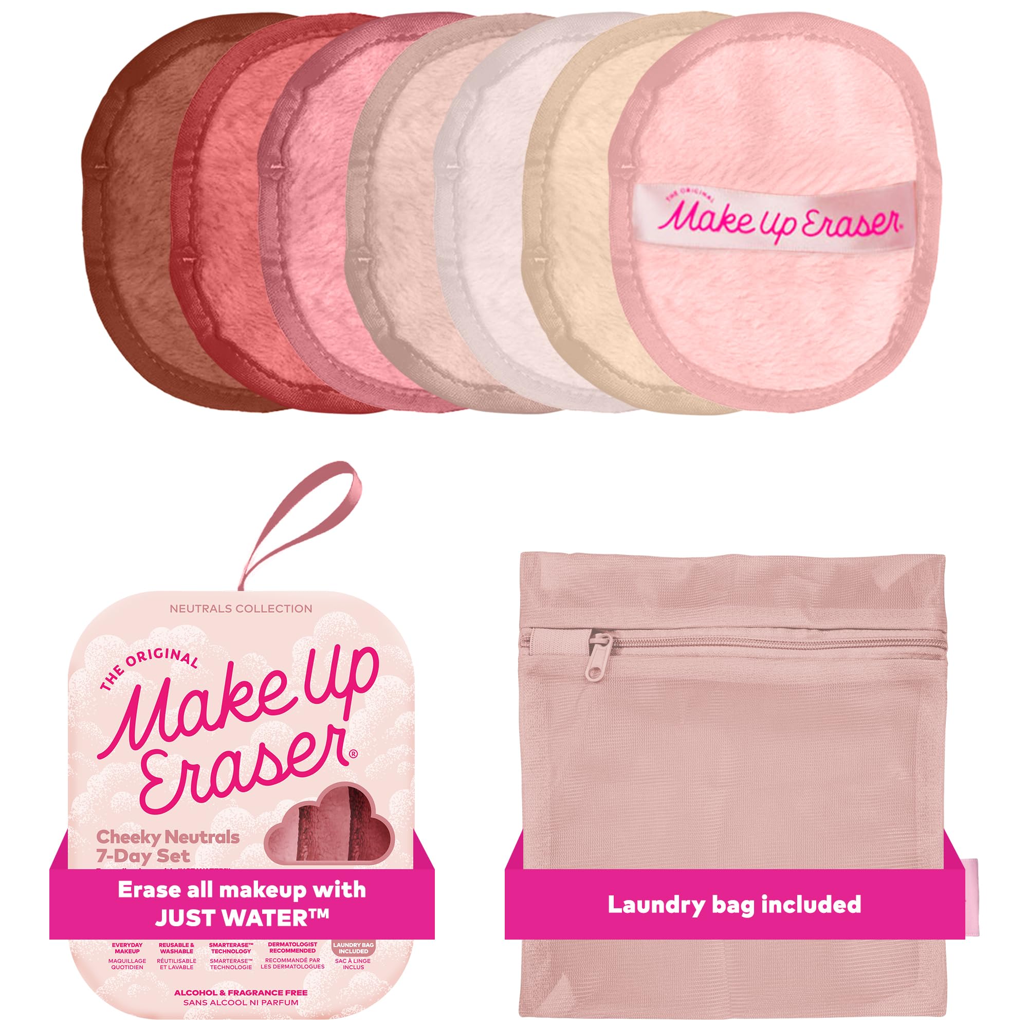 MakeUp Eraser Original Set demonstrates water-only makeup removal for a clean, refreshed face.