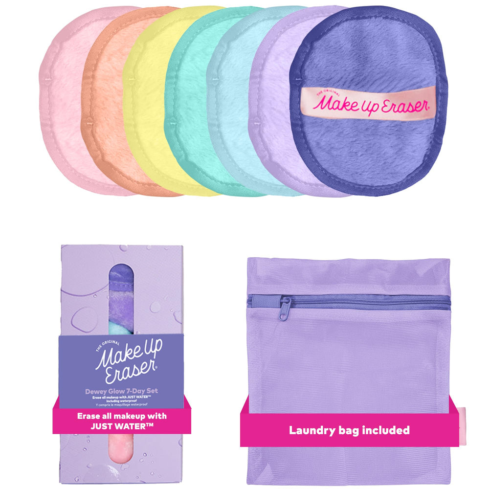 MakeUp Eraser Original seven-day set packaging showing cloths for water-only makeup removal