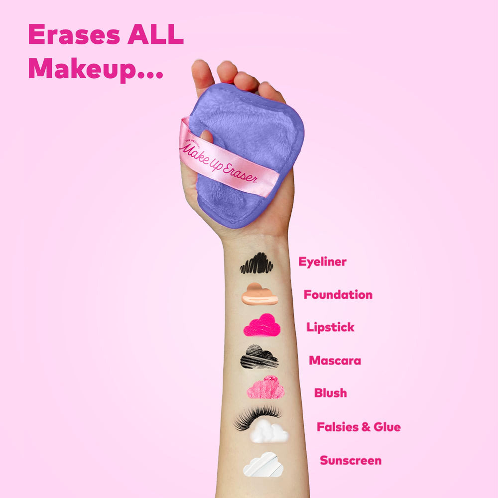 MakeUp Eraser Original seven-day set fiber close-up illustrating millions of fibers lifting makeup