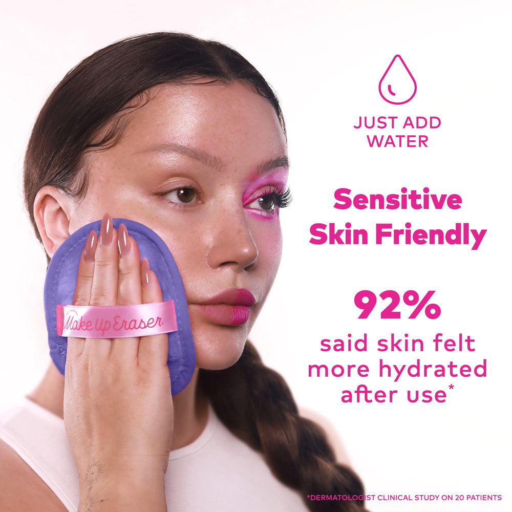 MakeUp Eraser Original seven-day set test with waterproof makeup using water