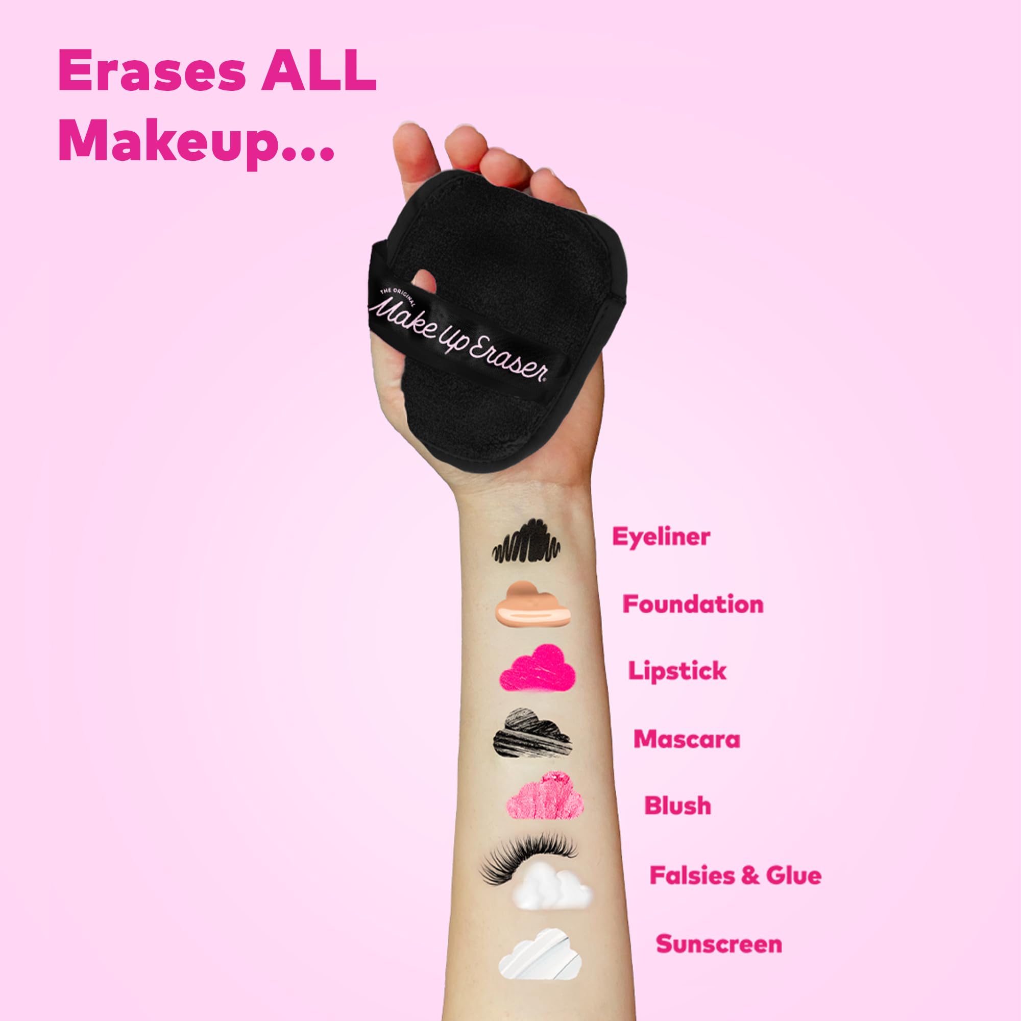 MakeUp Eraser Original Waterproof Makeup Demo showcases mascara and eyeliner removal.