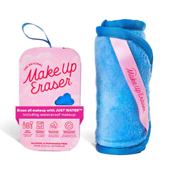 MakeUp Eraser PRO Berry Blue bottle closeup showing easy water-based makeup removal